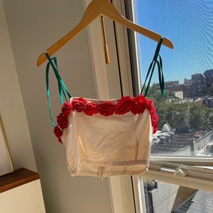 Samantha Pleet Cotton Rose Tank